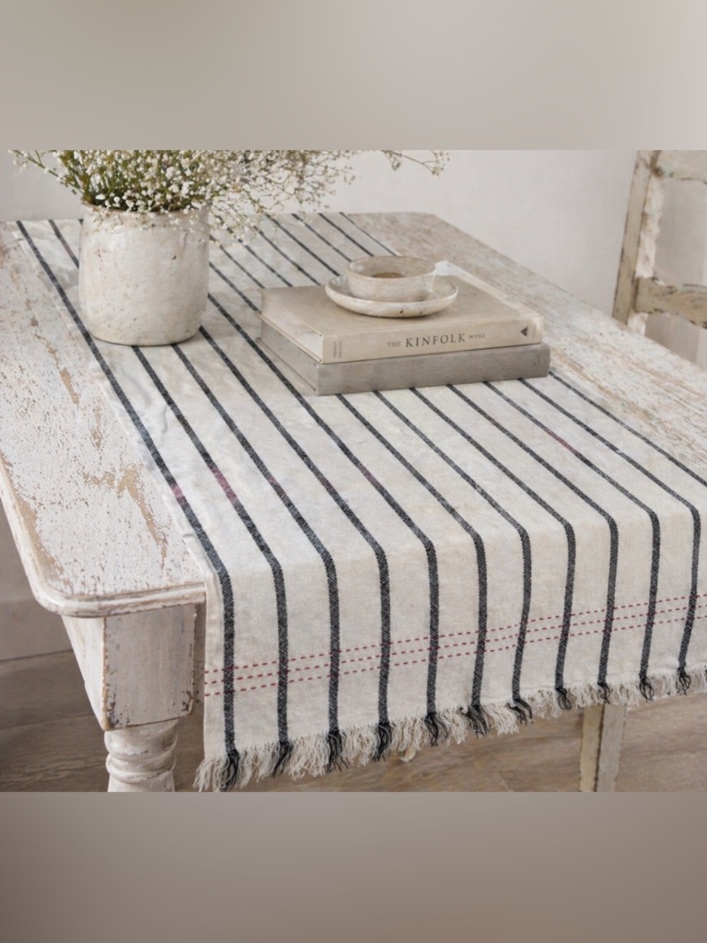 Magnolia Hearth & Hand Striped Table Runner